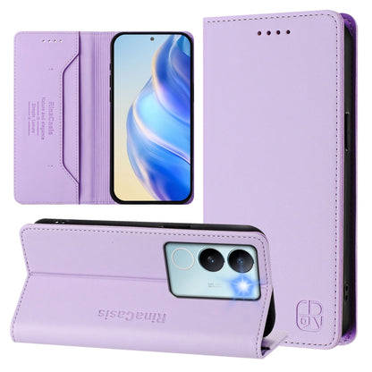 RC01 Dual-Folded Magnetic Suction RFID Leather Phone Case, For vivo V30 5G / V30 Pro Global, For vivo V29e 5G / Y200 5G Global, For vivo V29 5G Global / V29 Pro