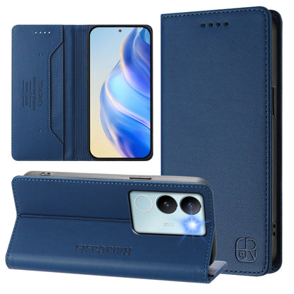 RC01 Dual-Folded Magnetic Suction RFID Leather Phone Case, For vivo V30 5G / V30 Pro Global, For vivo V29e 5G / Y200 5G Global, For vivo V29 5G Global / V29 Pro