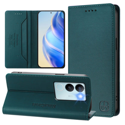 RC01 Dual-Folded Magnetic Suction RFID Leather Phone Case, For vivo V30 5G / V30 Pro Global, For vivo V29e 5G / Y200 5G Global, For vivo V29 5G Global / V29 Pro