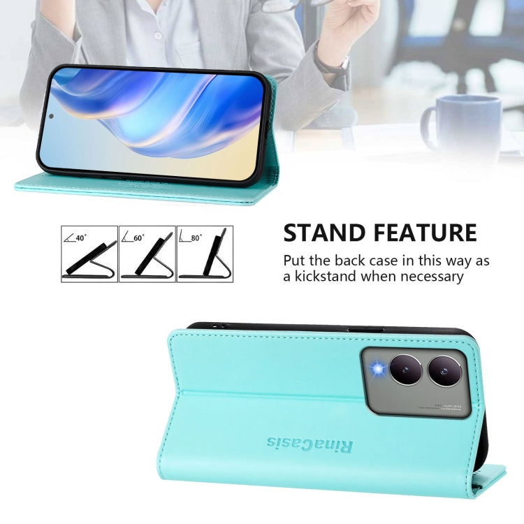RC01 Dual-Folded Magnetic Suction RFID Leather Phone Case, For vivo Y17s 4G Global / 5G India, For vivo Y02A 4G / Y02 4G / Y11 2023, For vivo Y36 4G / 5G Global