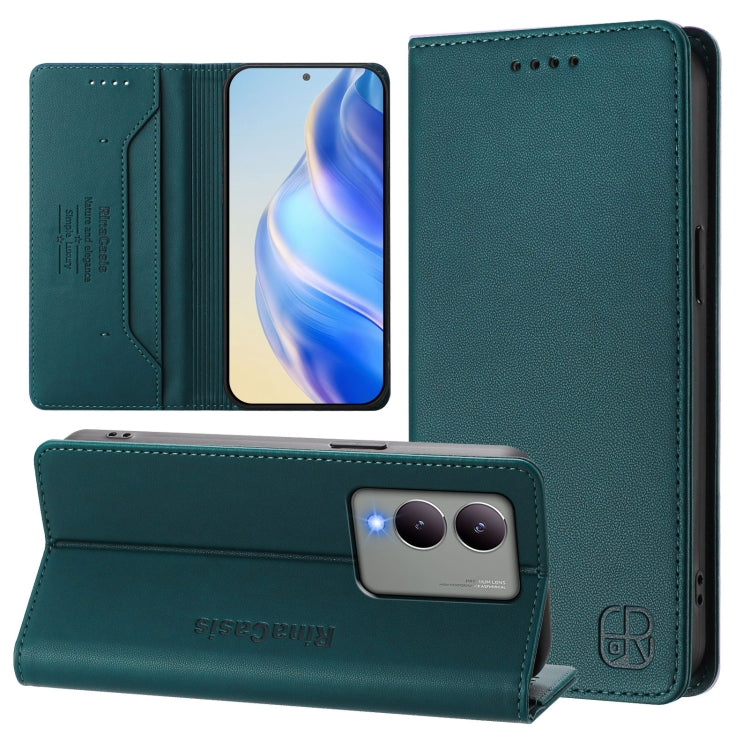 RC01 Dual-Folded Magnetic Suction RFID Leather Phone Case, For vivo Y17s 4G Global / 5G India, For vivo Y02A 4G / Y02 4G / Y11 2023, For vivo Y36 4G / 5G Global