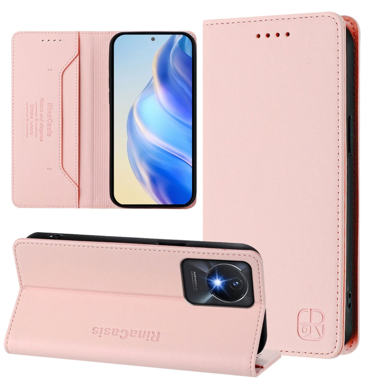 RC01 Dual-Folded Magnetic Suction RFID Leather Phone Case, For vivo Y17s 4G Global / 5G India, For vivo Y02A 4G / Y02 4G / Y11 2023, For vivo Y36 4G / 5G Global