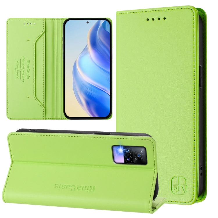 RC01 Dual-Folded Magnetic Suction RFID Leather Phone Case, For vivo Y76 5G, For vivo V20 / V21e 4G / Y73 2021, For vivo Y31 4G 2021 India / Y53s
