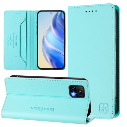 RC01 Dual-Folded Magnetic Suction RFID Leather Phone Case, For vivo Y52s 5G / Y72 5G India, For vivo Y30 4G Global, For vivo Y27 4G 2023 Global