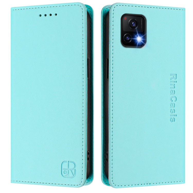 RC01 Dual-Folded Magnetic Suction RFID Leather Phone Case, For vivo Y52s 5G / Y72 5G India, For vivo Y30 4G Global, For vivo Y27 4G 2023 Global