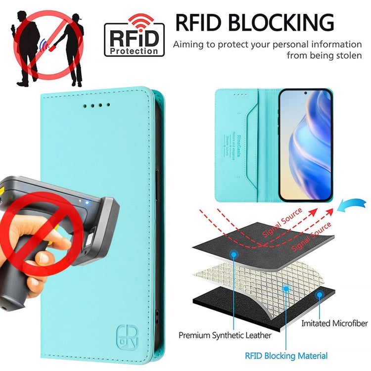 RC01 Dual-Folded Magnetic Suction RFID Leather Phone Case, For vivo Y52s 5G / Y72 5G India, For vivo Y30 4G Global, For vivo Y27 4G 2023 Global