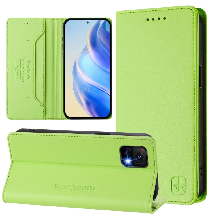 RC01 Dual-Folded Magnetic Suction RFID Leather Phone Case, For vivo Y52s 5G / Y72 5G India, For vivo Y30 4G Global, For vivo Y27 4G 2023 Global