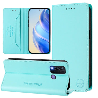 RC01 Dual-Folded Magnetic Suction RFID Leather Phone Case, For vivo Y52s 5G / Y72 5G India, For vivo Y30 4G Global, For vivo Y27 4G 2023 Global