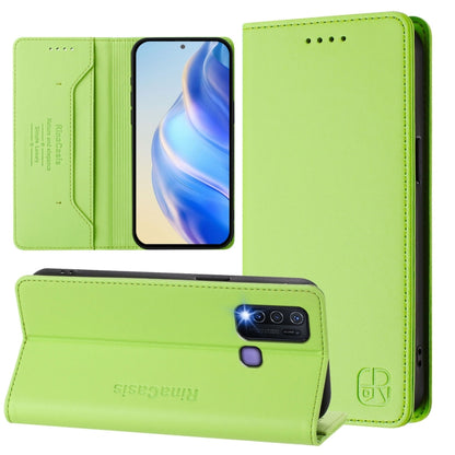RC01 Dual-Folded Magnetic Suction RFID Leather Phone Case, For vivo Y52s 5G / Y72 5G India, For vivo Y30 4G Global, For vivo Y27 4G 2023 Global