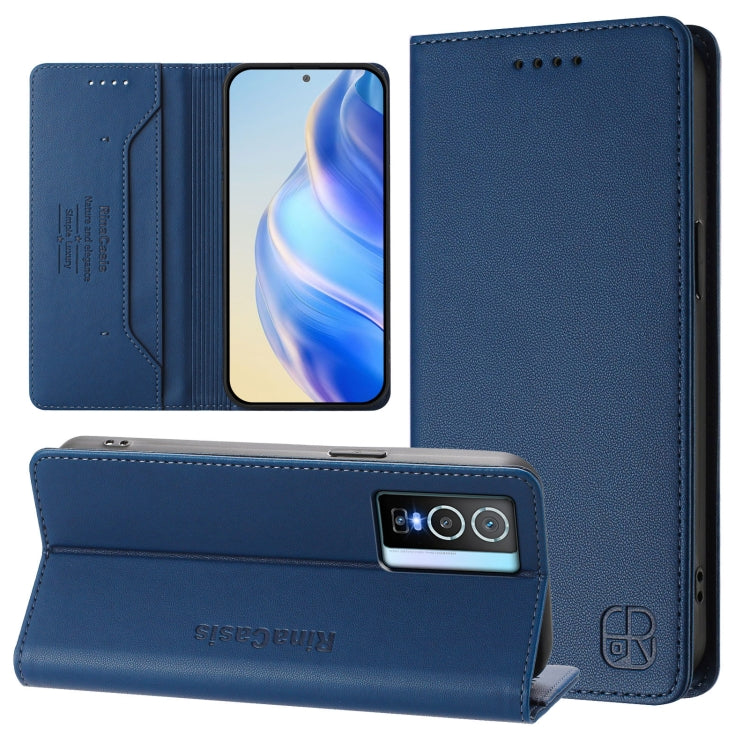 RC01 Dual-Folded Magnetic Suction RFID Leather Phone Case, For vivo Y76 5G, For vivo V20 / V21e 4G / Y73 2021, For vivo Y31 4G 2021 India / Y53s