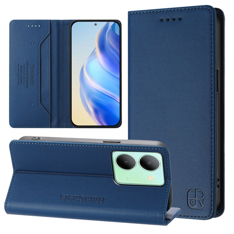 RC01 Dual-Folded Magnetic Suction RFID Leather Phone Case, For vivo Y17s 4G Global / 5G India, For vivo Y02A 4G / Y02 4G / Y11 2023, For vivo Y36 4G / 5G Global
