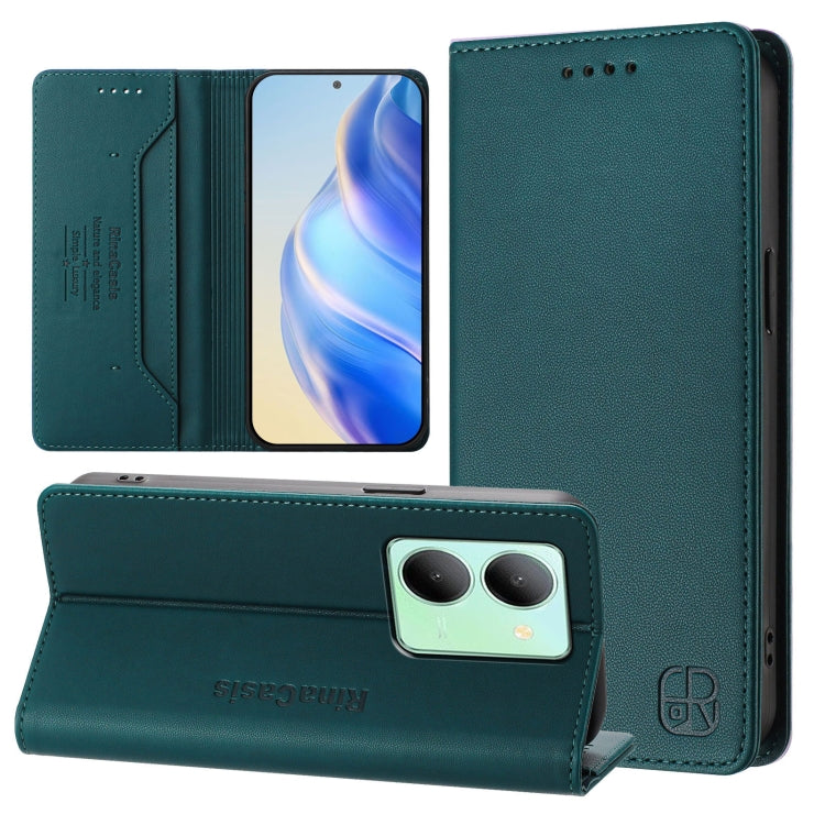 RC01 Dual-Folded Magnetic Suction RFID Leather Phone Case, For vivo Y17s 4G Global / 5G India, For vivo Y02A 4G / Y02 4G / Y11 2023, For vivo Y36 4G / 5G Global