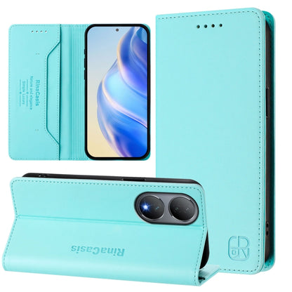 RC01 Dual-Folded Magnetic Suction RFID Leather Phone Case, For vivo Y78+ 5G / Y78 5G Global, For vivo Y56 5G / Y16 / Y02s 4G Global, For vivo Y100 5G Global