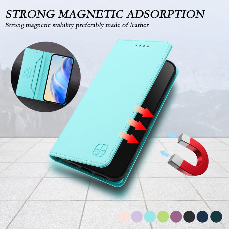 RC01 Dual-Folded Magnetic Suction RFID Leather Phone Case, For vivo Y35 4G / Y22 4G / Y77 5G, For vivo Y55s 2023 5G / iQOO U5e 5G, For vivo Y33s 4G Global / Y21T / Y21s