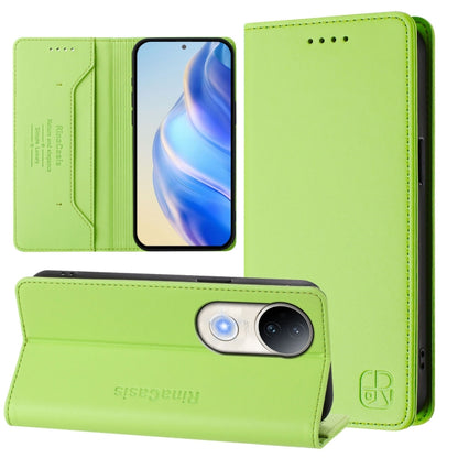 RC01 Dual-Folded Magnetic Suction RFID Leather Phone Case, For vivo S20 5G, For vivo S20 Pro 5G, For vivo Y300 5G