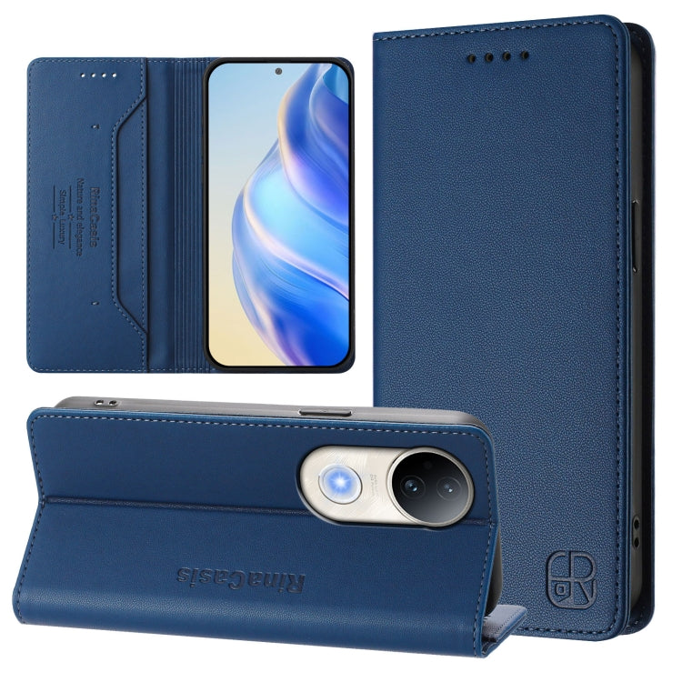 RC01 Dual-Folded Magnetic Suction RFID Leather Phone Case, For vivo S20 5G, For vivo S20 Pro 5G, For vivo Y300 5G
