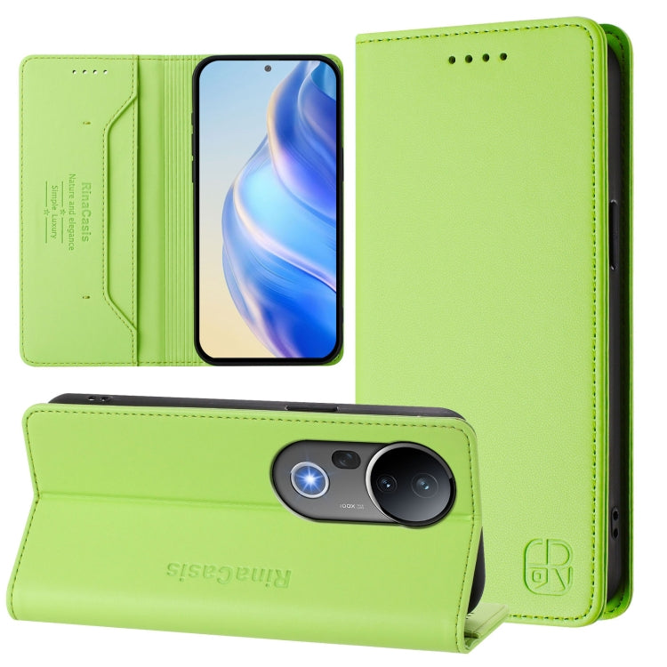 RC01 Dual-Folded Magnetic Suction RFID Leather Phone Case, For vivo S20 5G, For vivo S20 Pro 5G, For vivo Y300 5G
