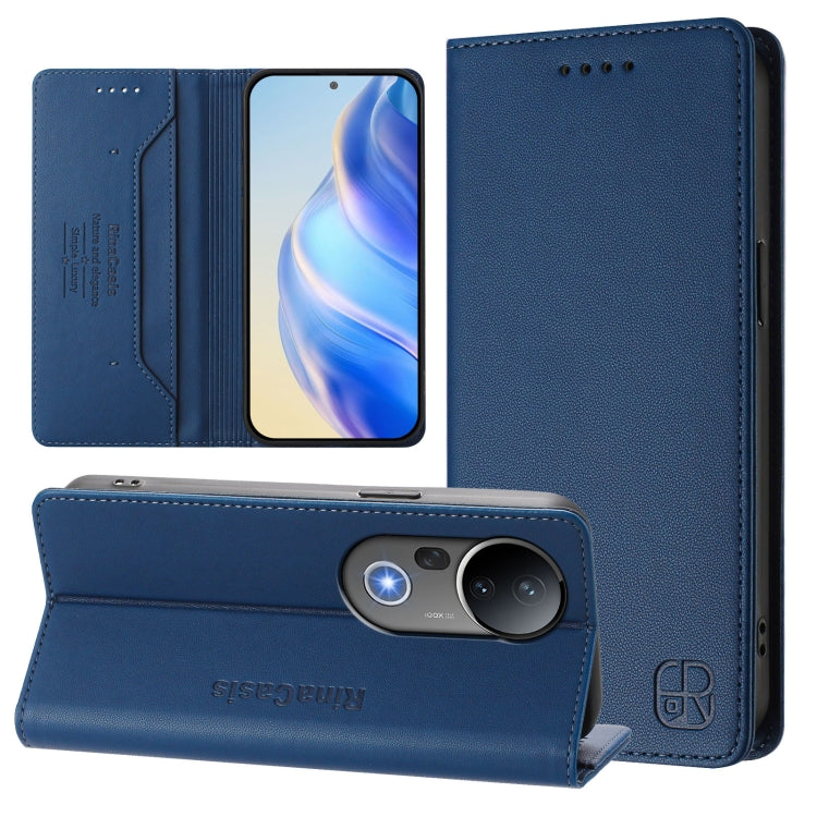 RC01 Dual-Folded Magnetic Suction RFID Leather Phone Case, For vivo S20 5G, For vivo S20 Pro 5G, For vivo Y300 5G