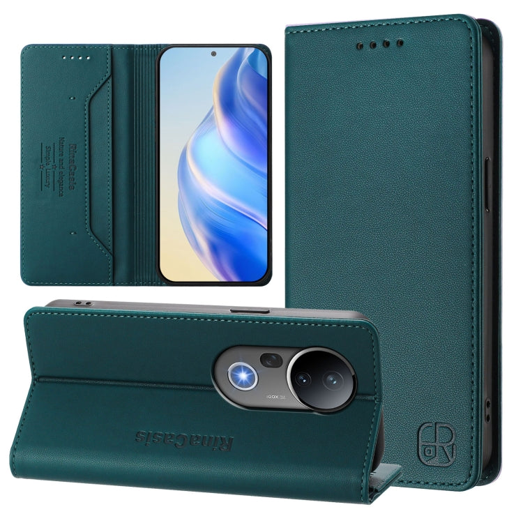 RC01 Dual-Folded Magnetic Suction RFID Leather Phone Case, For vivo S20 5G, For vivo S20 Pro 5G, For vivo Y300 5G