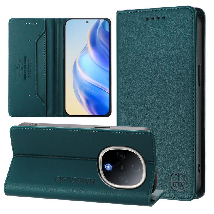 RC01 Dual-Folded Magnetic Suction RFID Leather Phone Case, For vivo S20 5G, For vivo S20 Pro 5G, For vivo Y300 5G