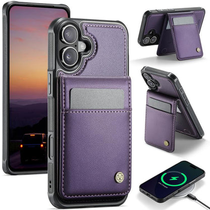 JEEHOOD J06 British Style RFID MagSafe Card Bag PU Phone Case, For iPhone 16e, For iPhone 16 Pro Max, For iPhone 16 Pro, For iPhone 16 Plus Apple Accessories engjee5042 iPhone 16e - JEEHOOD - Mobile Lens - Mobile Camera Lens - Cellphone Accessories - Phone Lens - Smartphone Lens