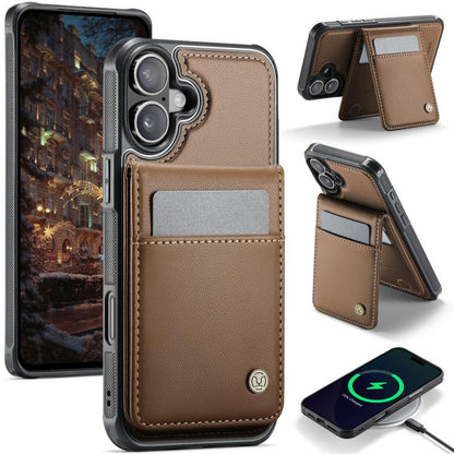 JEEHOOD J06 British Style RFID MagSafe Card Bag PU Phone Case, For iPhone 16e, For iPhone 16 Pro Max, For iPhone 16 Pro, For iPhone 16 Plus Apple Accessories engjee5042 iPhone 16e - JEEHOOD - Mobile Lens - Mobile Camera Lens - Cellphone Accessories - Phone Lens - Smartphone Lens