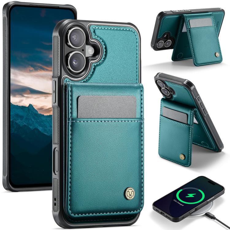 JEEHOOD J06 British Style RFID MagSafe Card Bag PU Phone Case, For iPhone 16e, For iPhone 16 Pro Max, For iPhone 16 Pro, For iPhone 16 Plus Apple Accessories engjee5042 iPhone 16e - JEEHOOD - Mobile Lens - Mobile Camera Lens - Cellphone Accessories - Phone Lens - Smartphone Lens