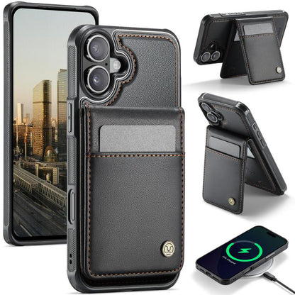JEEHOOD J06 British Style RFID MagSafe Card Bag PU Phone Case, For iPhone 16e, For iPhone 16 Pro Max, For iPhone 16 Pro, For iPhone 16 Plus Apple Accessories engjee5042 iPhone 16e - JEEHOOD - Mobile Lens - Mobile Camera Lens - Cellphone Accessories - Phone Lens - Smartphone Lens