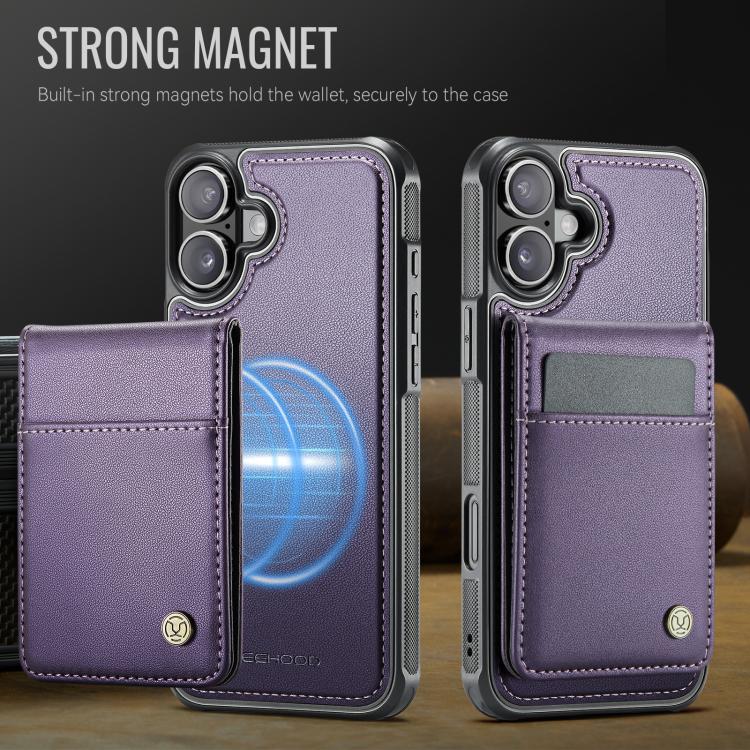 JEEHOOD J06 British Style RFID MagSafe Card Bag PU Phone Case, For iPhone 16, For iPhone 15 Pro Max, For iPhone 15 Pro, For iPhone 15 Plus Apple Accessories engjee5043 iPhone 16 - JEEHOOD - Mobile Lens - Mobile Camera Lens - Cellphone Accessories - Phone Lens - Smartphone Lens