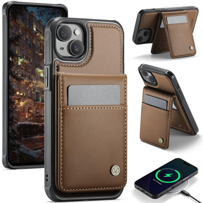 JEEHOOD J06 British Style RFID MagSafe Card Bag PU Phone Case, For iPhone 13, For iPhone 12 / 12 Pro, For iPhone 12 Pro Max, For iPhone 11 Pro Max Apple Accessories engjee5049 More iPhone Cases - JEEHOOD - Mobile Lens - Mobile Camera Lens - Cellphone Accessories - Phone Lens - Smartphone Lens