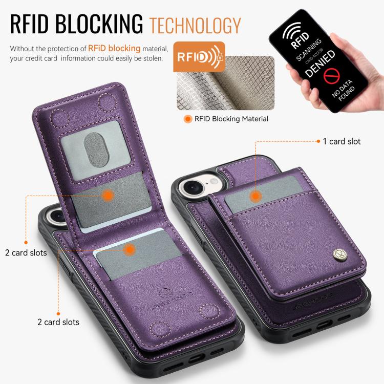 JEEHOOD J06 British Style RFID MagSafe Card Bag PU Phone Case, For iPhone 16e, For iPhone 16 Pro Max, For iPhone 16 Pro, For iPhone 16 Plus Apple Accessories engjee5042 iPhone 16e - JEEHOOD - Mobile Lens - Mobile Camera Lens - Cellphone Accessories - Phone Lens - Smartphone Lens