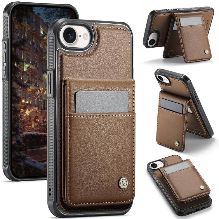 JEEHOOD J06 British Style RFID MagSafe Card Bag PU Phone Case, For iPhone 16e, For iPhone 16 Pro Max, For iPhone 16 Pro, For iPhone 16 Plus Apple Accessories engjee5042 iPhone 16e - JEEHOOD - Mobile Lens - Mobile Camera Lens - Cellphone Accessories - Phone Lens - Smartphone Lens