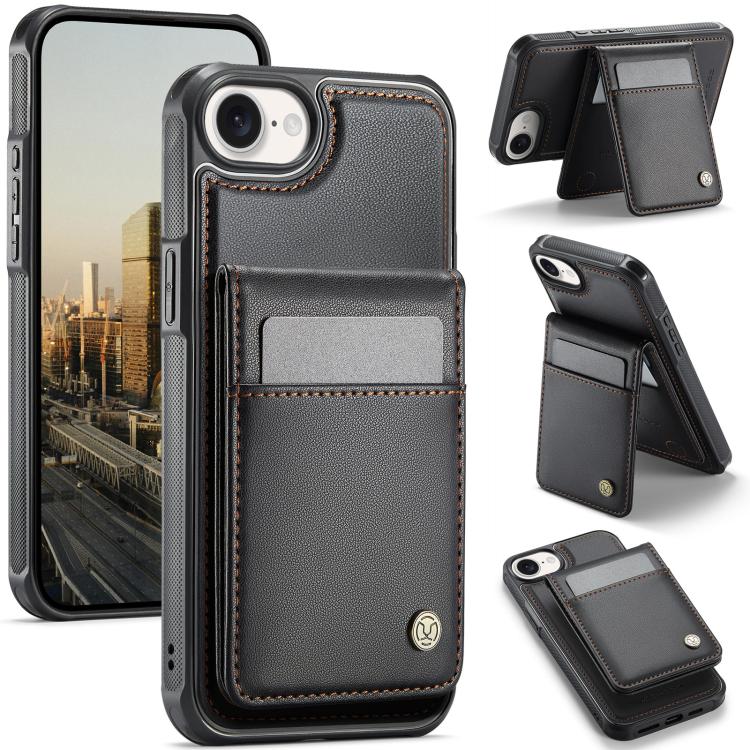 JEEHOOD J06 British Style RFID MagSafe Card Bag PU Phone Case, For iPhone 16e, For iPhone 16 Pro Max, For iPhone 16 Pro, For iPhone 16 Plus Apple Accessories engjee5042 iPhone 16e - JEEHOOD - Mobile Lens - Mobile Camera Lens - Cellphone Accessories - Phone Lens - Smartphone Lens