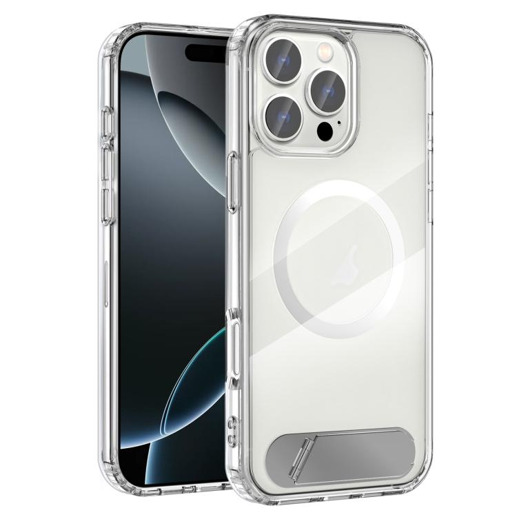 Clear PC Hybrid TPU MagSafe Phone Case with Holder, For iPhone 16 Pro Max, For iPhone 16 Pro, For iPhone 16 Plus, For iPhone 16 Apple Accessories engcle5054 iPhone 16 Pro Max - APEXEL INDIA - Mobile Lens - Mobile Camera Lens - Cellphone Accessories - Phone Lens - Smartphone Lens