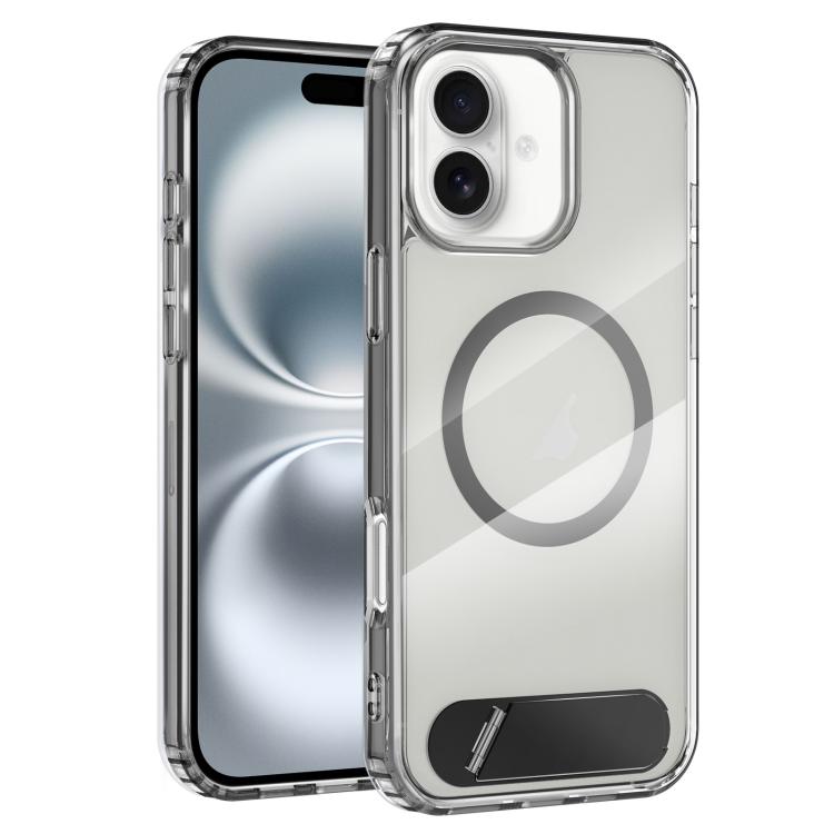 Clear PC Hybrid TPU MagSafe Phone Case with Holder, For iPhone 16 Pro Max, For iPhone 16 Pro, For iPhone 16 Plus, For iPhone 16 Apple Accessories engcle5054 iPhone 16 Pro Max - APEXEL INDIA - Mobile Lens - Mobile Camera Lens - Cellphone Accessories - Phone Lens - Smartphone Lens