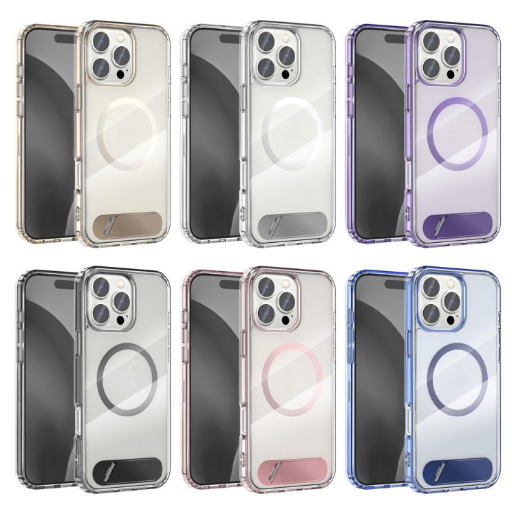Clear PC Hybrid TPU MagSafe Phone Case with Holder, For iPhone 16 Pro Max, For iPhone 16 Pro, For iPhone 16 Plus, For iPhone 16 Apple Accessories engcle5054 iPhone 16 Pro Max - APEXEL INDIA - Mobile Lens - Mobile Camera Lens - Cellphone Accessories - Phone Lens - Smartphone Lens