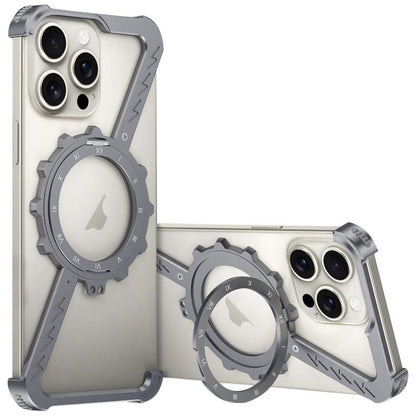 Z-shaped Frameless Metal 360 Holder MagSafe Phone Case, For iPhone 16 Pro Max, For iPhone 16 Pro, For iPhone 16 Plus, For iPhone 16, For iPhone 15 Pro Max, For iPhone 15 Pro Apple Accessories engz-s5061 iPhone 16 Pro Max - APEXEL INDIA - Mobile Lens - Mobile Camera Lens - Cellphone Accessories - Phone Lens - Smartphone Lens