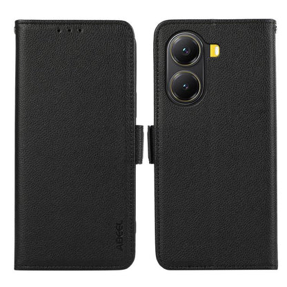 ABEEL Side-Magnetic Litchi Pattern Leather RFID Phone Case, For Xiaomi 15T 5G, For Xiaomi Poco F7 Pro / F7 Ultra, For Xiaomi 15 Ultra, For Xiaomi Poco X7 Pro