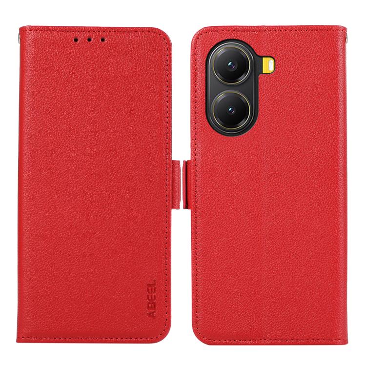 ABEEL Side-Magnetic Litchi Pattern Leather RFID Phone Case, For Xiaomi 15T 5G, For Xiaomi Poco F7 Pro / F7 Ultra, For Xiaomi 15 Ultra, For Xiaomi Poco X7 Pro