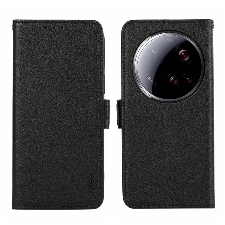 ABEEL Side-Magnetic Litchi Pattern Leather RFID Phone Case, For Xiaomi 15T 5G, For Xiaomi Poco F7 Pro / F7 Ultra, For Xiaomi 15 Ultra, For Xiaomi Poco X7 Pro