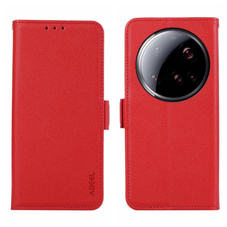 ABEEL Side-Magnetic Litchi Pattern Leather RFID Phone Case, For Xiaomi 15T 5G, For Xiaomi Poco F7 Pro / F7 Ultra, For Xiaomi 15 Ultra, For Xiaomi Poco X7 Pro