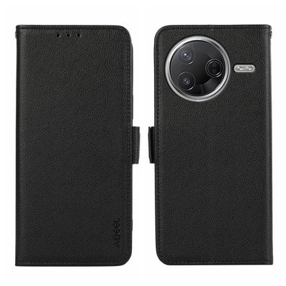 ABEEL Side-Magnetic Litchi Pattern Leather RFID Phone Case, For Xiaomi 15T 5G, For Xiaomi Poco F7 Pro / F7 Ultra, For Xiaomi 15 Ultra, For Xiaomi Poco X7 Pro