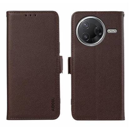 ABEEL Side-Magnetic Litchi Pattern Leather RFID Phone Case, For Xiaomi 15T 5G, For Xiaomi Poco F7 Pro / F7 Ultra, For Xiaomi 15 Ultra, For Xiaomi Poco X7 Pro