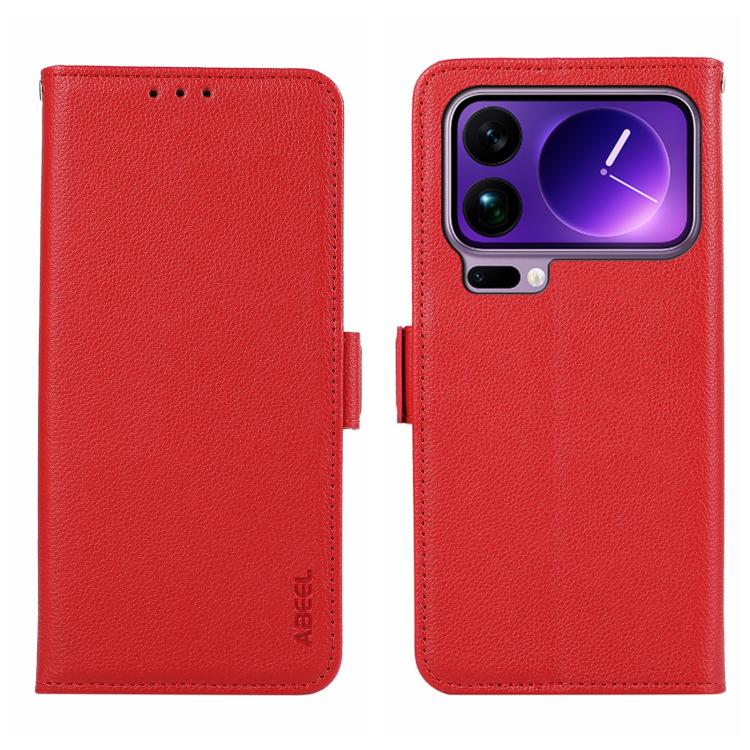 ABEEL Side-Magnetic Litchi Pattern Leather RFID Phone Case, For Xiaomi 17T Pro 5G, For Xiaomi 17T 5G, For Xiaomi 17 Pro Max, For Xiaomi 17 Pro, For Xiaomi 17, For Xiaomi 15T Pro 5G