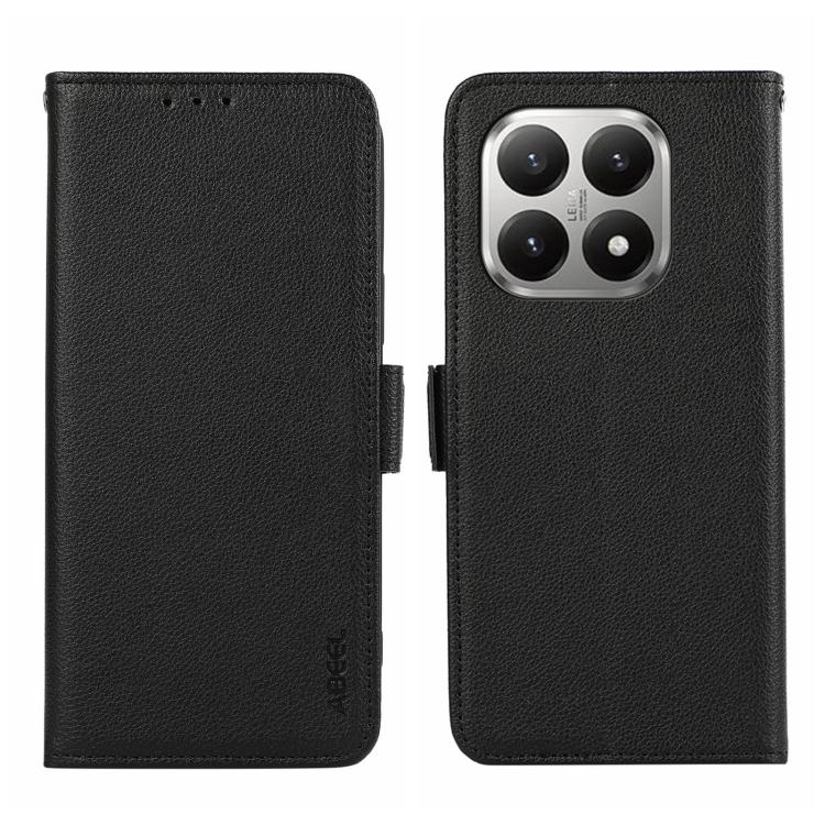 ABEEL Side-Magnetic Litchi Pattern Leather RFID Phone Case, For Xiaomi 17T Pro 5G, For Xiaomi 17T 5G, For Xiaomi 17 Pro Max, For Xiaomi 17 Pro, For Xiaomi 17, For Xiaomi 15T Pro 5G