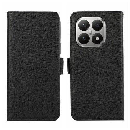 ABEEL Side-Magnetic Litchi Pattern Leather RFID Phone Case, For Xiaomi 17T Pro 5G, For Xiaomi 17T 5G, For Xiaomi 17 Pro Max, For Xiaomi 17 Pro, For Xiaomi 17, For Xiaomi 15T Pro 5G