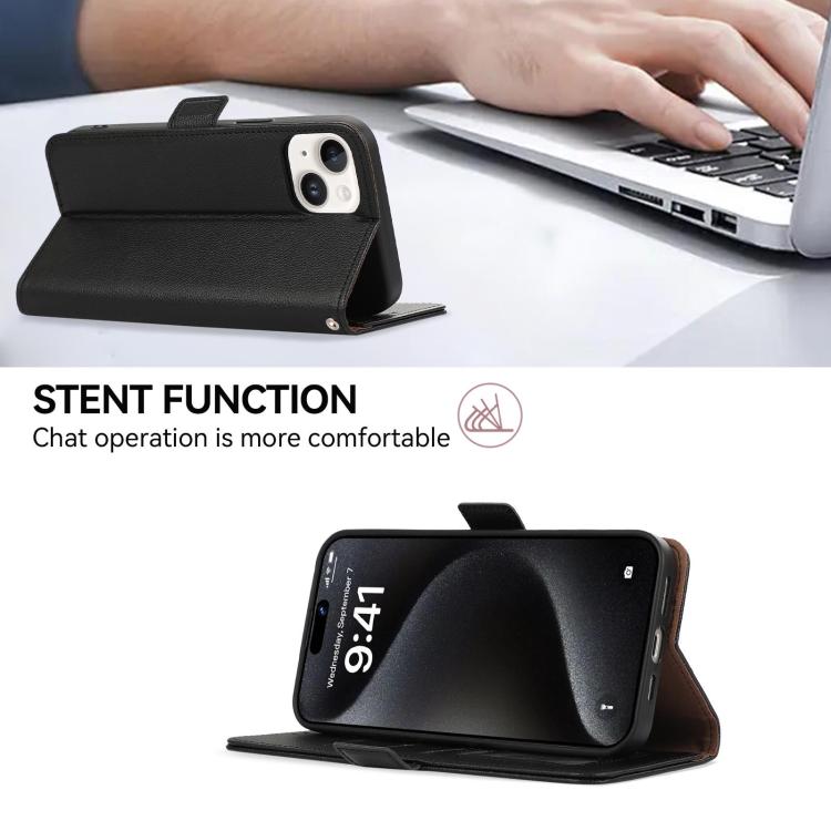 ABEEL Side-Magnetic Litchi Pattern Leather RFID Phone Case, For Xiaomi 17T Pro 5G, For Xiaomi 17T 5G, For Xiaomi 17 Pro Max, For Xiaomi 17 Pro, For Xiaomi 17, For Xiaomi 15T Pro 5G