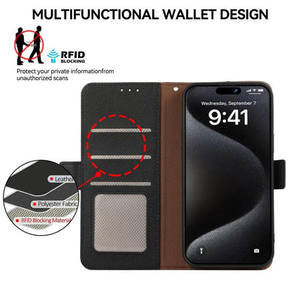 ABEEL Side-Magnetic Litchi Pattern Leather RFID Phone Case, For Xiaomi 17T Pro 5G, For Xiaomi 17T 5G, For Xiaomi 17 Pro Max, For Xiaomi 17 Pro, For Xiaomi 17, For Xiaomi 15T Pro 5G