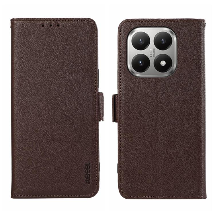 ABEEL Side-Magnetic Litchi Pattern Leather RFID Phone Case, For Xiaomi 17T Pro 5G, For Xiaomi 17T 5G, For Xiaomi 17 Pro Max, For Xiaomi 17 Pro, For Xiaomi 17, For Xiaomi 15T Pro 5G