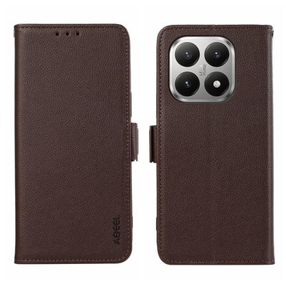 ABEEL Side-Magnetic Litchi Pattern Leather RFID Phone Case, For Xiaomi 17T Pro 5G, For Xiaomi 17T 5G, For Xiaomi 17 Pro Max, For Xiaomi 17 Pro, For Xiaomi 17, For Xiaomi 15T Pro 5G